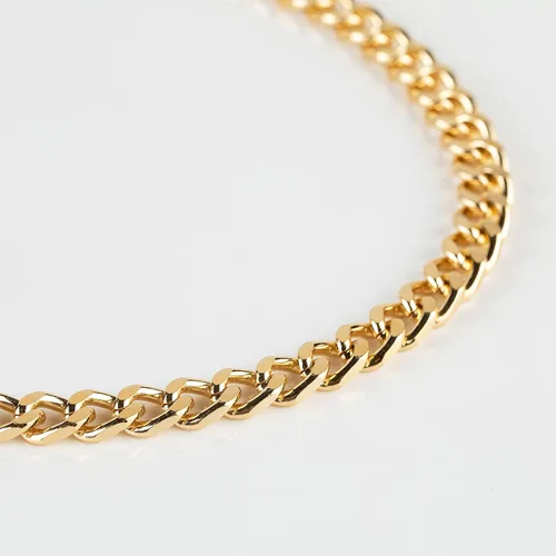 Vista 3 de YOUBEIYEE Cadena chapada en oro de 16.4 pulgadas para hacer joyas, cadena de eslabones de aluminio, collar, pulsera, suministros de joyería con 2.4