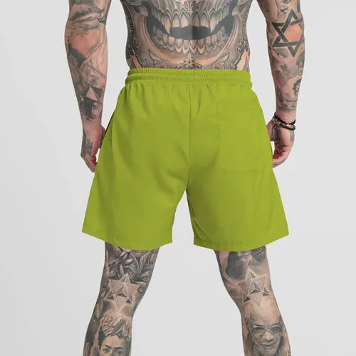 Vista 7 de Men's Swim Trunks Shorts Loose Fit Drawstring Beach Shorts Solid Color Lightweight Athletic Training Shorts with Pockets