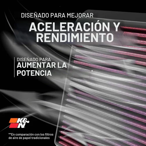 Vista 2 de K & N 33 – 2945 Alto Rendimiento Sustitución Filtro de Aire