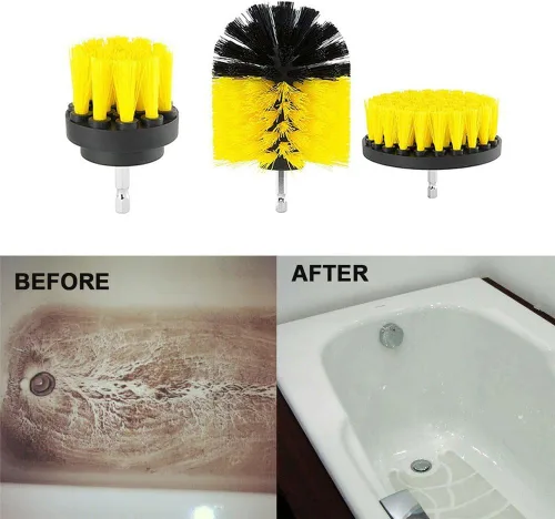 Vista 5 de ELEOPTION - Kit de accesorios para taladro de limpieza de alta resistencia, cepillo de nailon inalámbrico, ideal para limpiar baldosas de piscina