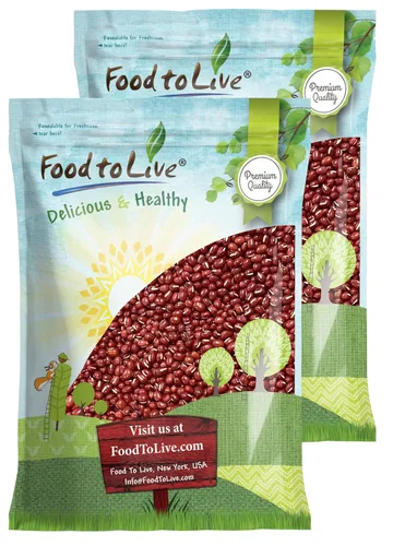 Vista 9 de Food to Live - Frijoles Adzuki, 8 onzas - Frijoles azuki secos enteros (frijoles rojos mungos), crudos, veganos, kosher, germinables, a granel