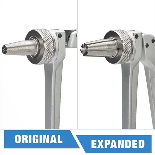 Vista 6 de iCrimp PEX - Herramienta expansora con cabezales de expansión de 1/2", 3/4", 1" para manguitos de expansión Uponor ProPex, cumple con la norma ASTM