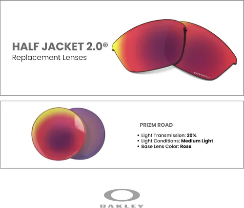 Vista 3 de OAKLEY Original Half Jacket 2.0 XL OO9154 Replacement Lenses For Men For Women+ Bundle Microfiber Pouch -FRAMES NOT INCLUDED