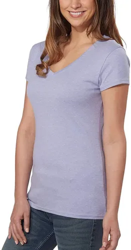 Vista 2 de Kirkland Signature Camiseta de algodón con cuello en V para mujer