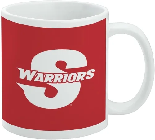 Vista 182 de Taza de cerámica con el logotipo principal de la Universidad Rider, taza de regalo novedosa para café, té y bebidas calientes, 11oz, blanca