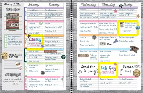 Vista 2 de Teacher Created Resources Home Sweet Classroom Lesson Planner (TCR8294)