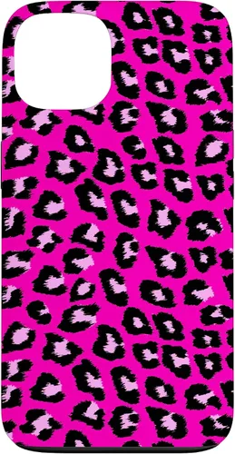 Vista 7 de McBling - Carcasa para iPhone 17, diseño de leopardo y guepardo rosa intenso