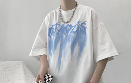 Vista 6 de CYee Y2K - Camiseta punk de manga corta de gran tamaño para hombre, hip-hop, sudadera gótica Harajuku Streetwear