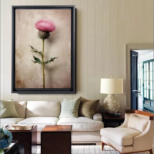 Vista 3 de Thistle Wall Art, Botanical Print, Instant Prints, Boho Wall Decor, Nature Photography