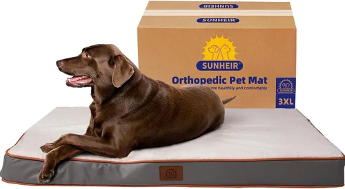 Vista 11 de Cama ortopédica para perros grandes - Gran cama impermeable para jaula de perro con funda extraíble y lavable, soporte de espuma tipo caja