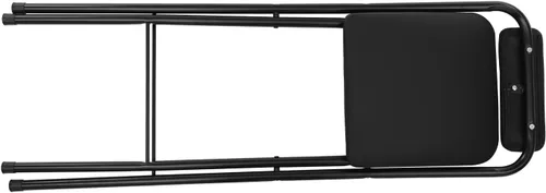 Vista 5 de Silla plegable con respaldo, taburete plegable de 41.3 pulgadas de alto, taburete de bar plegable portátil, asiento de altura de mostrador