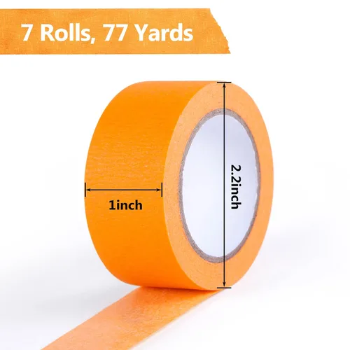 Vista 2 de VGOODALL 7 cintas adhesivas de color, juego de cinta washi para artes y manualidades, suministros de arte para niños, 330 pies x 1 pulgada