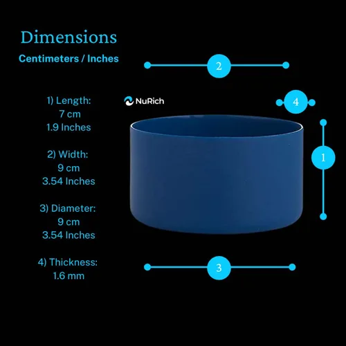 Vista 5 de NuRich Hydro - Funda protectora de silicona de boca ancha compatible con Hydroflask, Simple Modern y muchas más marcas de botellas de agua, tamaños
