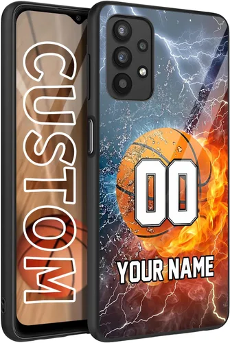 Vista 6 de Funda de goma personalizada con diseño de bandera de Estados Unidos para Galaxy A16/A15/A25/A14/A54/A53/ A03S/A02S América Fuego