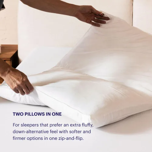 Vista 5 de Purple TwinCloud Almohada Soporte ajustable para un apoyo suave o firme, almohada perfecta para dormir de lado, color blanco