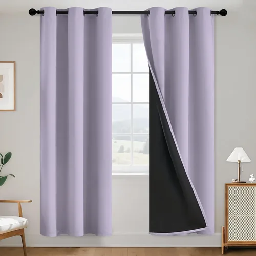 Vista 181 de SimpleHome - Cortinas opacas 100% para recámara, cortinas de ventana con ojales beige, con aislamiento térmico, cortinas de oscurecimiento