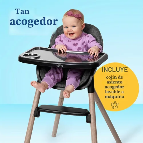 Vista 7 de Graco Ready2Dine DLX - Silla alta 4 en 1, color Hazen