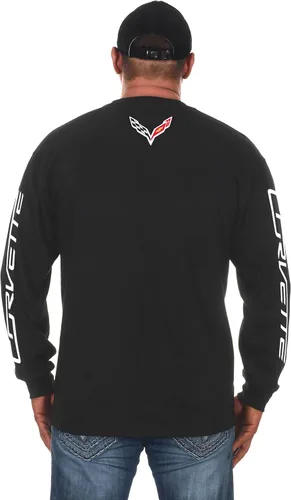 Vista 3 de JH DESIGN GROUP - Camiseta de manga larga con diseño de Chevy Corvette C7 para hombre
