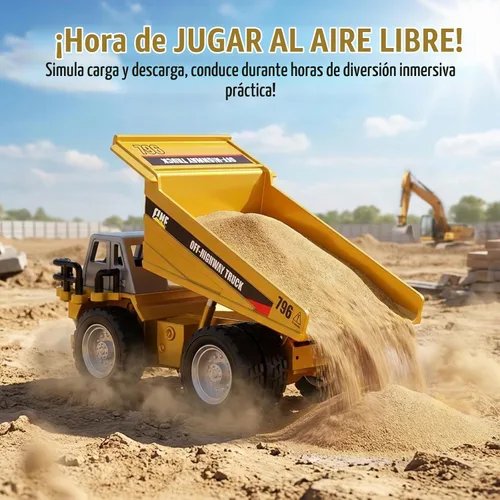 Vista 4 de 1/64 mini camión volquete de RC, mini juguete de la construcción