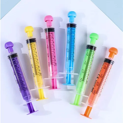 Vista 8 de 10 unidades de jeringa de plástico profesional de 0.3 fl oz (0.3 fl oz) y cubierta, herramientas de jeringa de medición selladas individualmente