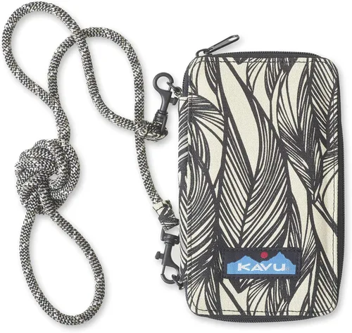 Vista 8 de KAVU Go Time Cartera Cruzada Plegable Bi-Fold con Correa de Cuerda Teñido anudado de playa