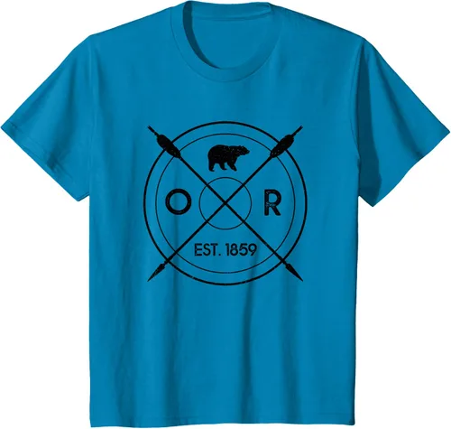 Vista 42 de Oregon Beaver State Bear OR Est. 1859 - Camiseta de regalo, gris, S