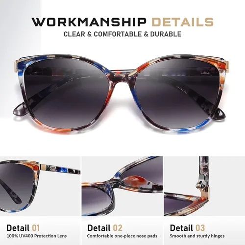 Vista 58 de Gafas de sol de moda ojo de gato para las mujeres moda Cateye UV400 protección gafas CL22017