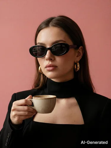 Vista 2 de VISOONE Retro Oval Y2K Trendy Sunglasses for Women Men Narrow Shades