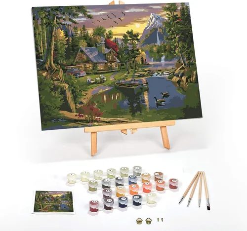Vista 40 de Ledgebay Kit de Pintura por Números DIY para Adultos, Lienzo Enmarcado para Principiantes a Avanzados, Kit de Pintura por Números, los Kits Incluyen