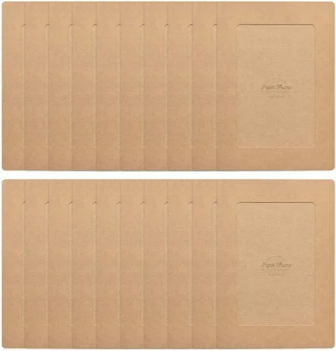 Vista 11 de Monolike Marcos de fotos de papel de 4 x 6 pulgadas, color negro, paquete de 20 unidades, se adapta a fotos de 4 x 6 pulgadas