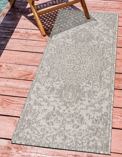 Vista 57 de Unique Loom Jill Zarin Jill Zarin Outdoor Collection - Alfombra Dubái (3 pies 3 pulgadas, redonda, rosa y aguamarina/azul claro)