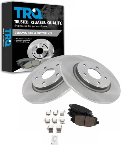 Vista 76 de TRQ Juego de pastillas de freno y rotor de cerámica trasera compatible con Honda Accord V6 1998-02 3.0L con frenos de disco traseros 02-06 Acura RSX
