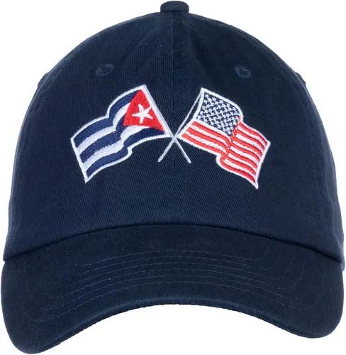 Vista 2 de Ann Arbor T-shirt Co Bandera de las Naciones de la Amistad Americana - Sombrero de papá de perfil bajo para hombres y mujeres