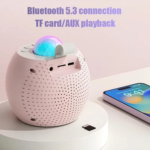 Vista 3 de Mini Bluetooth Máquina De Karaoke Para Niños Con 2 Micrófono j
