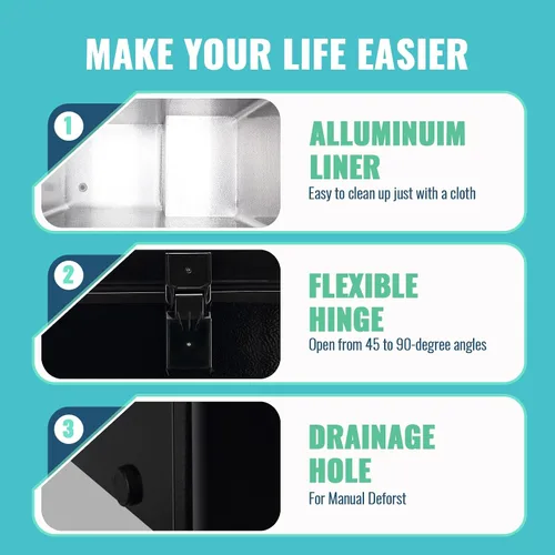Vista 6 de DEMULLER Congelador de pecho pequeño y profundo con cesta extraíble, congelador compacto con panel de control digital, rango de temperatura de -12℉