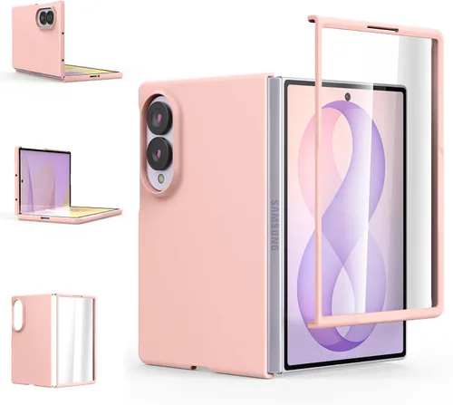 Vista 10 de Foluu Funda Slim Fit para Samsung Galaxy Z Fold 5, con protector de pantalla frontal integrado, cubierta protectora de PC mate ultradelgada