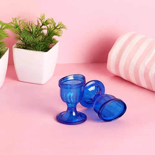 Vista 4 de Juego de 2 vasos de lavado de ojos para mantener tus ojos limpios y saludables, color azul