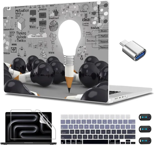 Vista 16 de CISSOOK Funda para MacBook Pro de 14 pulgadas 2025-2021 Release M5 A3434 M4 A3401 A3112 A3185 M3 A2918 A2992 M2 A2779 M1 A2442, carcasa rígida