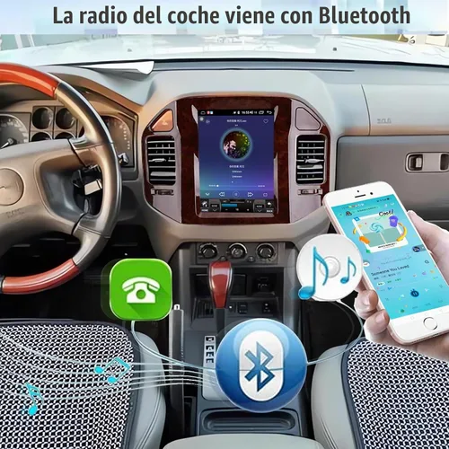 Vista 5 de Radio Android para Mitsubishi Pajero V73 2004-2011 Pantalla táctil CarPlay GPS Upgrade Mitsubishi Pajero V73 2004-2011 with a wood grain