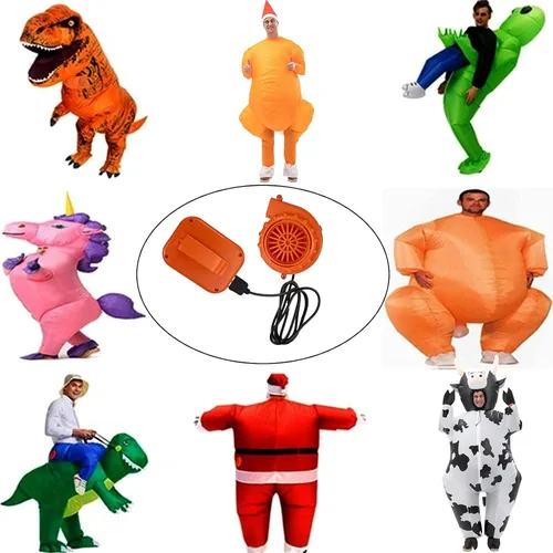 Vista 5 de Ventilador de disfraz para disfraz de dinosaurio, mini ventilador para disfraz inflable, disfraz de dinosaurio de Halloween