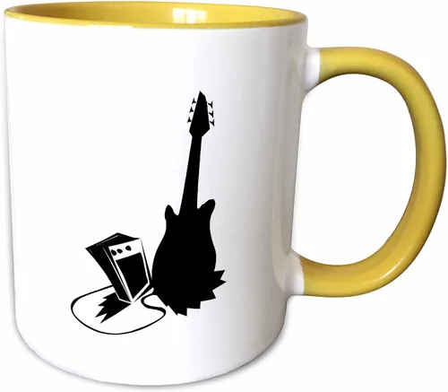 Vista 8 de 3dRose Guitar Amp - Taza estilizada de dos tonos, 11 onzas