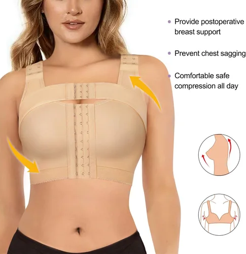 Vista 2 de BRABIC Sujetador corrector de postura poscirugía con cierre frontal para mujer