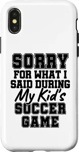Vista 5 de Sorry for What i Said During My Kid's Soccer Game Day Parent Case for iPhone 17