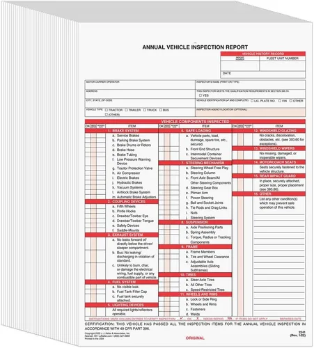 Vista 7 de Formularios de informe anual de inspección de vehículos de J. J. J. Keller