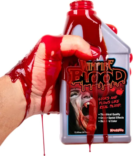 Vista 2 de Pinta de sangre para Halloween, sangre de vampiro; 16 onzas