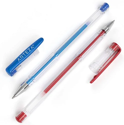 Vista 3 de Arteza Juego de 14 bolígrafos de gel metálicos, puntas de 0.031-0.039 in, bolígrafos de colores brillantes y vivos, suministros de arte para álbumes