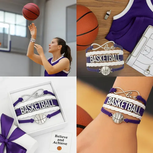 Vista 2 de Infinity Collection - Pulsera de baloncesto de regalo para equipos y jugadores