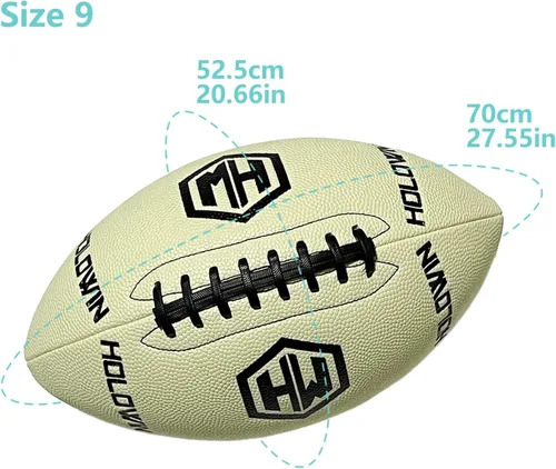 Vista 4 de Balón Holográfico Luminoso Iluminado Reflectante para Juegos Nocturnos y Entrenamiento, Brilla en la Oscuridad, Gran Regalo de Juguetes de Fútbol