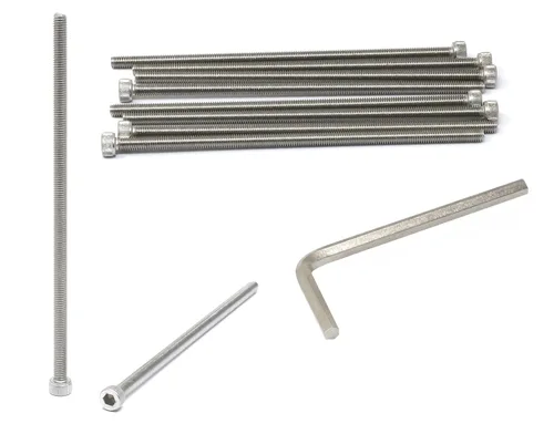 Vista 60 de iexcell Kit de tornillos de cabeza hexagonal de acero inoxidable 304, 100 unidades M2 x 0.157 in, paso de rosca de 0.016 in