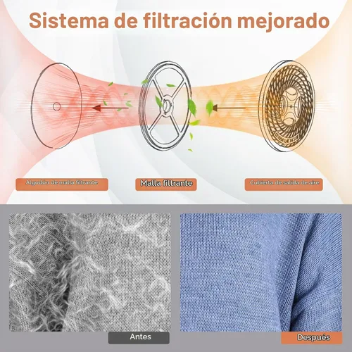 Vista 7 de COSTWAY Secadora portátil de ropa, máquina compacta de secado de 1.5 pies cúbicos con tambor de acero inoxidable y panel táctil LED, secadora